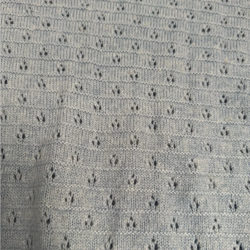 J. Crew Light Blue Textured Crew Neck Sweater - Picture 6 of 14